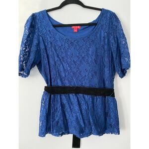 Womens Elle Top Size L Blue